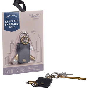 Černá klíčenka s nabíjecími kabely – Gentlemen's Hardware obraz