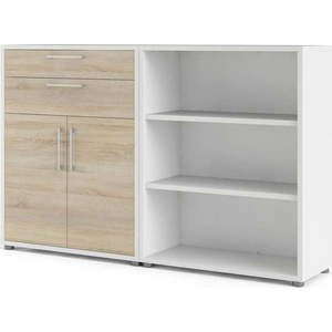Modulární knihovna v bílo-přírodní barvě v dekoru dubu 178x113 cm Prima – Tvilum obraz