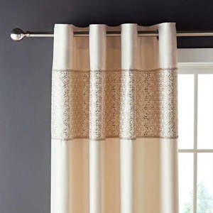 Béžové závěsy z mikrosaténu v sadě 2 ks 168x229 cm Deco Sequin – Catherine Lansfield obraz