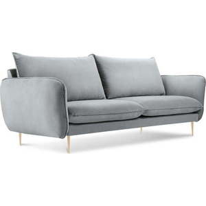 Světle šedá sametová pohovka Cosmopolitan Design Florence, 160 cm obraz