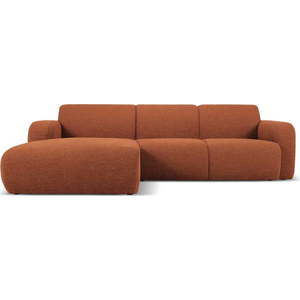 Hnědá rohová pohovka z textilie bouclé (levý roh) Molino – Micadoni Home obraz