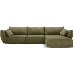 Zelená rohová pohovka (pravý roh) Vanda – Mazzini Sofas obraz
