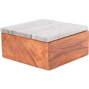 Hnědý dekorativní dřevěný úložný box Acacia – PT LIVING obraz