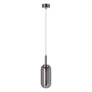 Antracitové LED závěsné svítidlo se skleněným stínidlem ø 13 cm Fiuggi – Candellux Lighting obraz