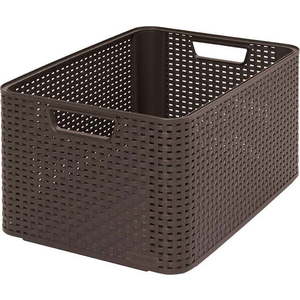 Hnědý úložný košík Curver Style, 30 l obraz
