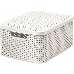 Krémový plastový úložný box s víkem 29x39x19 cm Style – Curver obraz