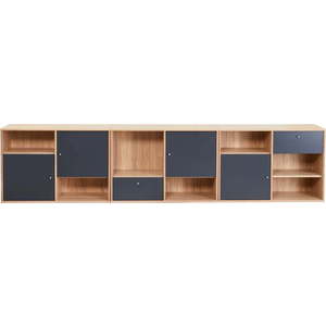 Černá nízká komoda v dekoru dubu 267x61 cm Mistral - Hammel Furniture obraz