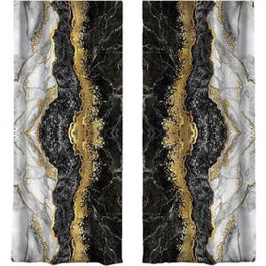 Závěsy v černo-zlaté barvě v sadě 2 ks 140x260 cm – Mila Home obraz