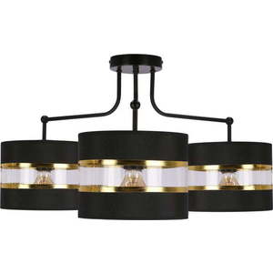 Černé stropní svítidlo s textilním stínidlem ø 20 cm Andy – Candellux Lighting obraz
