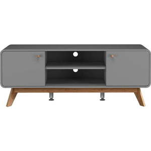 Šedý TV stolek 140x53 cm Caitlin – Støraa obraz