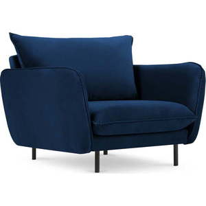 Modré sametové křeslo Vienna – Cosmopolitan Design obraz