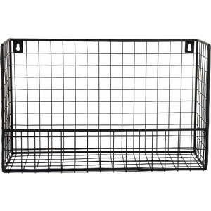 Černá ocelová police 40 cm Reja – PT LIVING obraz