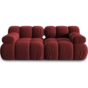 Červená sametová pohovka 188 cm Bellis – Micadoni Home obraz