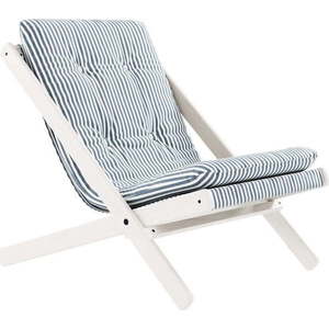 Bílé/světle modré křeslo Boogie – Karup Design obraz