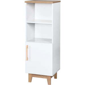 Bílá dětská knihovna v dekoru dubu 45x128 cm Finn – Roba obraz