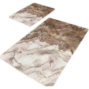 Hnědé koupelnové předložky v sadě 2 ks 60x100 cm – Mila Home obraz