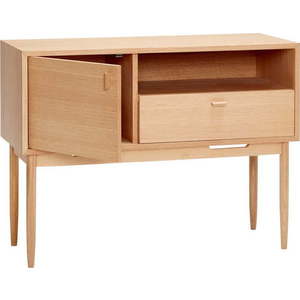 Vysoká komoda v dekoru dubu v přírodní barvě 100x75 cm Cube – Hübsch obraz