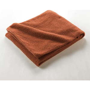 Červenooranžová fleecová deka 180x220 cm Curly Wooly – douceur d'intérieur obraz