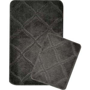 Antracitové koupelnové předložky v sadě 2 ks 50x80 cm Cizgili – Foutastic obraz