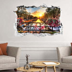 3D samolepka na zeď Ambiance Sunrise over Amsterdam obraz