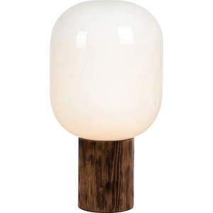 Tmavě hnědá stolní lampa se skleněným stínidlem (výška 44 cm) Skene – Markslöjd obraz