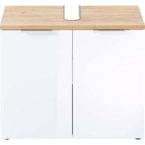 Bílá skříňka pod umyvadlo v dekoru dubu 70x58 cm Pescara – Germania obraz