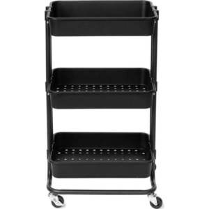 Černý plastový pojízdný regál 43x36 cm Grena – Compactor obraz