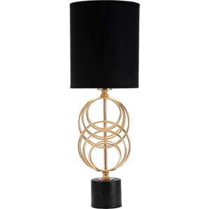 Stolní lampa s textilním stínidlem v černo-zlaté barvě (výška 58, 5 cm) Circly – Mauro Ferretti obraz