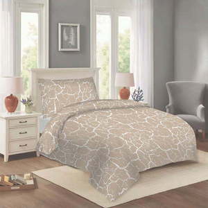 Béžové bavlněné povlečení na jednolůžko 140x200 cm Artus – Cotton House obraz
