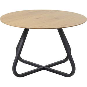 Kulatý jídelní stůl s deskou v dubovém dekoru v přírodní barvě ø 120 cm Cesura – Unique Furniture obraz