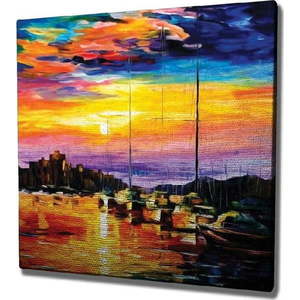 Nástěnná reprodukce na plátně Leonid Afremov, 45 x 45 cm obraz