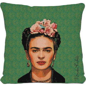 Zelený polštář Madre Selva Frida, 45 x 45 cm obraz