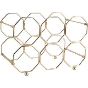 Kovový skládací držák na víno ve zlaté barvě PT LIVING Honeycomb obraz