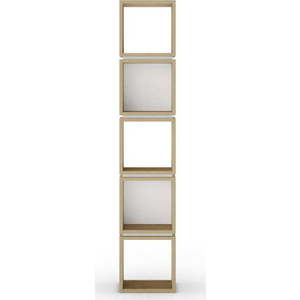 Knihovna v dekoru dubu v bílo-přírodní barvě 32x167 cm Lofty – Marckeric obraz
