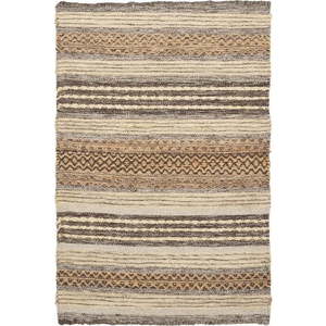 Hnědý ručně tkaný koberec s příměsí juty 60x90 cm Morena – House Nordic obraz