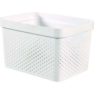 Bílý úložný košík Curver Infinity Dots, 17 l obraz