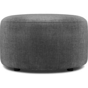 Šedý sametový puf Mazzini Sofas Debbie, ø 68 cm obraz