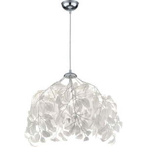 Bílé závěsné svítidlo Trio Pendant Leavy, výška 150 cm obraz