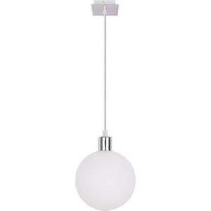 Závěsné svítidlo ve stříbrné barvě se skleněným stínidlem ø 15 cm Oden – Candellux Lighting obraz