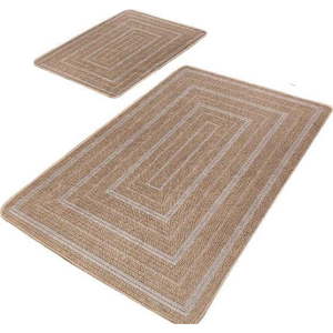 Hnědé koupelnové předložky v sadě 2 ks 60x100 cm – Mila Home obraz