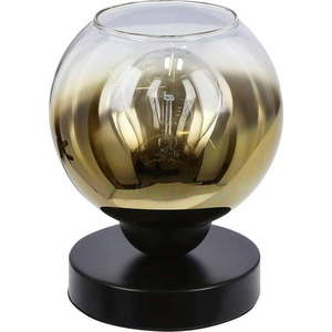 Černá stolní lampa se skleněným stínidlem (výška 18 cm) Nubia – Candellux Lighting obraz