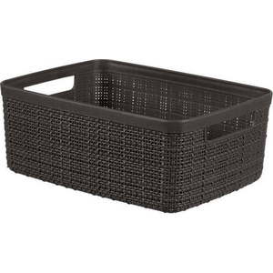 Tmavě šedý úložný košík Curver Jute, 5 l obraz