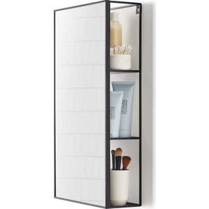 Nástěnné zrcadlo s poličkou 30x62 cm Cubiko – Umbra obraz