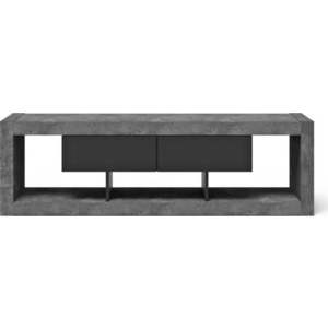 Šedo-černý TV stolek v dekoru betonu 175x52 cm Nara – TemaHome obraz