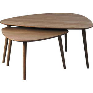 Hnědé konferenční stolky v dekoru dubu v sadě 2 ks 70x100 cm Adda – Unique Furniture obraz