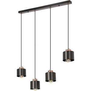 Černé kovové závěsné svítidlo 12x75 cm Olena – Candellux Lighting obraz