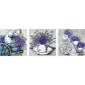 Obrazy v sadě 3 ks 30x30 cm Lavender – Wallity obraz