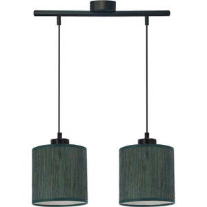 Tmavě zelené závěsné svítidlo s textilním stínidlem ø 15 cm Patti – Candellux Lighting obraz