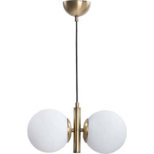 Závěsné svítidlo se skleněným stínidlem ve zlato-bílé barvě ø 15 cm Monera – Squid Lighting obraz