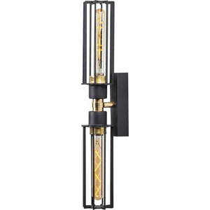 Nástěnné svítidlo v černé a zlaté barvě ø 8 cm Fellini – Opviq lights obraz